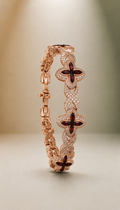 9K Gold Clover Diamond Bracelet